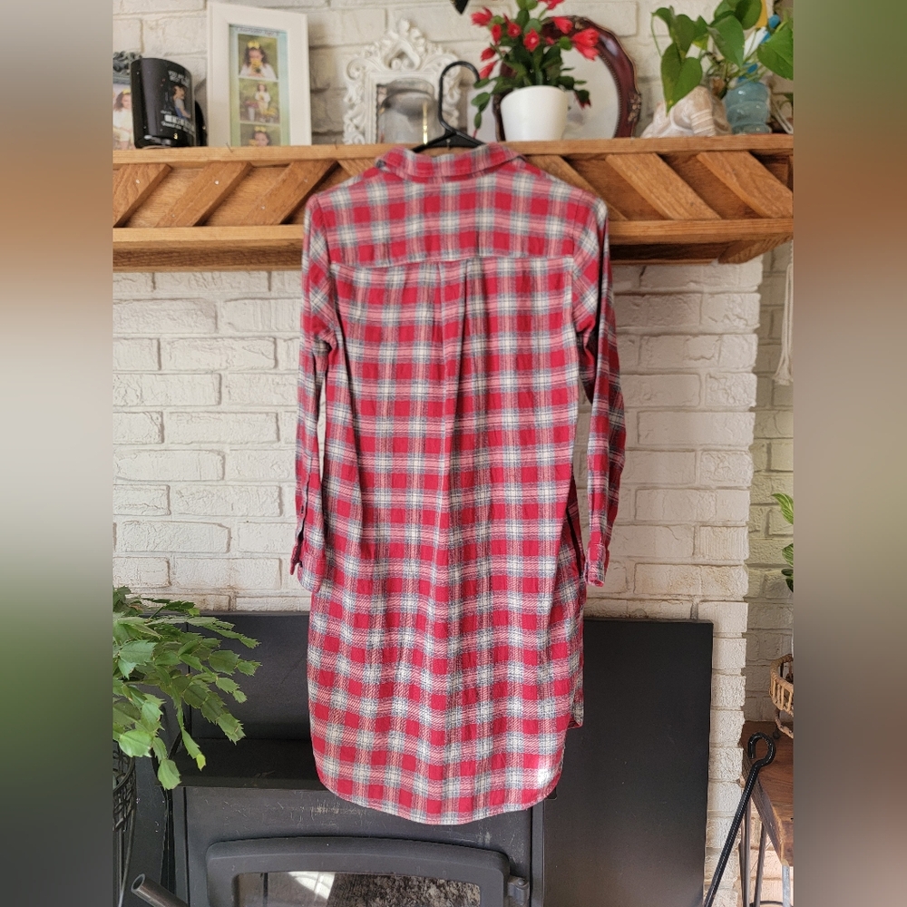 Madewell Plaid 3/4 Button Up Daywalk Shirt Dress Size Xxs - Picture 8 of 8